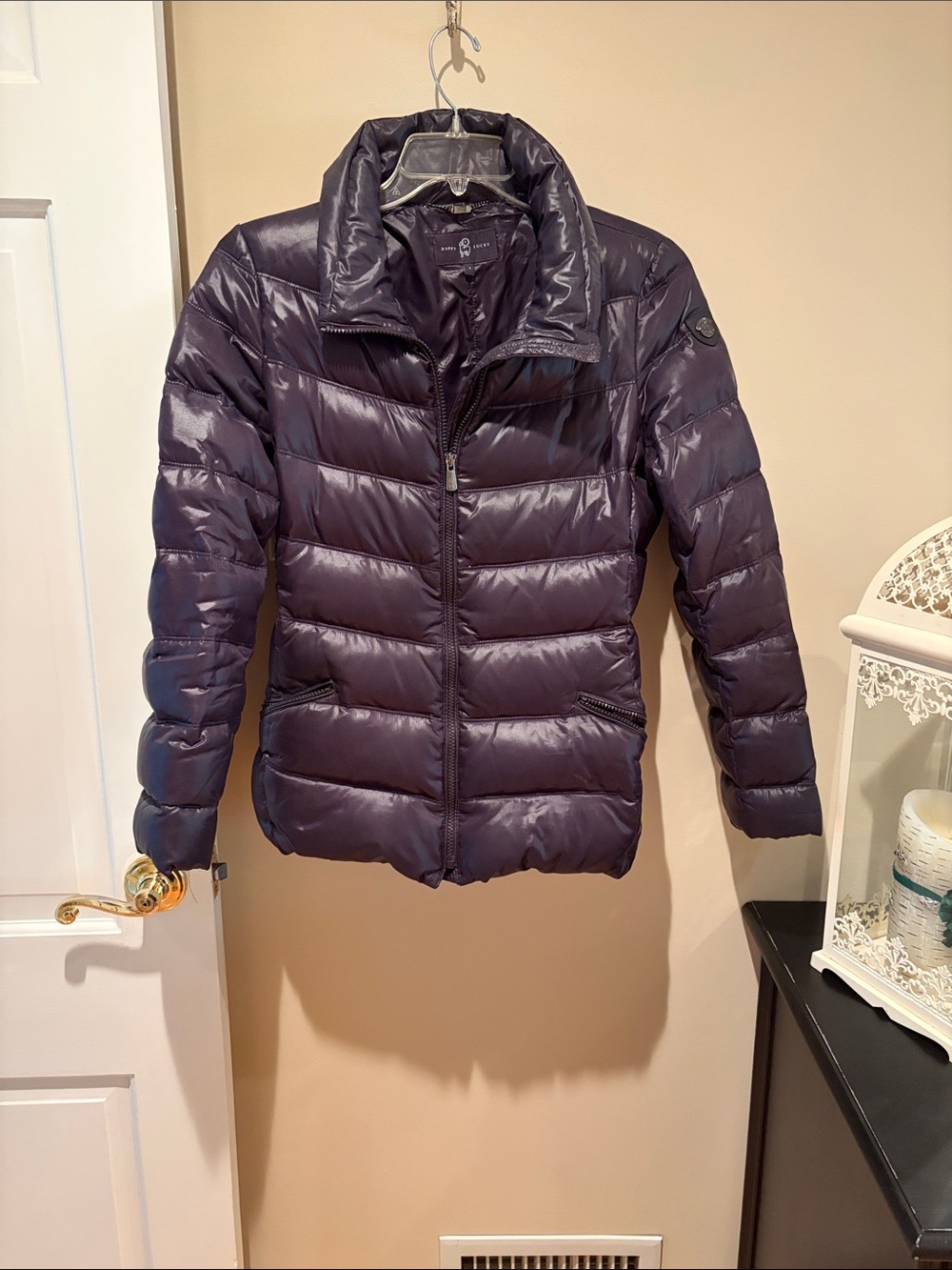 Women's Quilted Puffer Jacket - Deep Plum